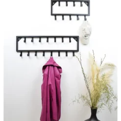 Loft24 LOFT42 Bono Small Kapstok - Zwart – Metaal – 9 haken - 50x26x4 New