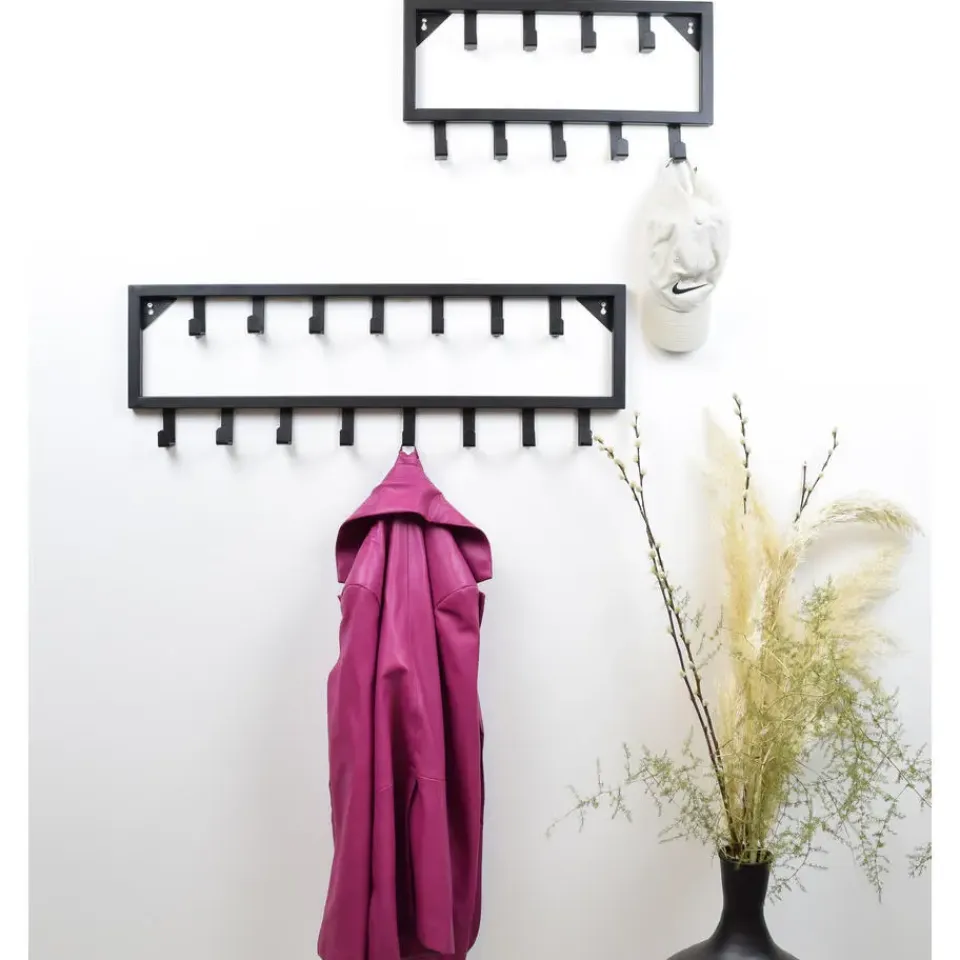 Loft24 LOFT42 Bono Small Kapstok - Zwart – Metaal – 9 haken - 50x26x4 New