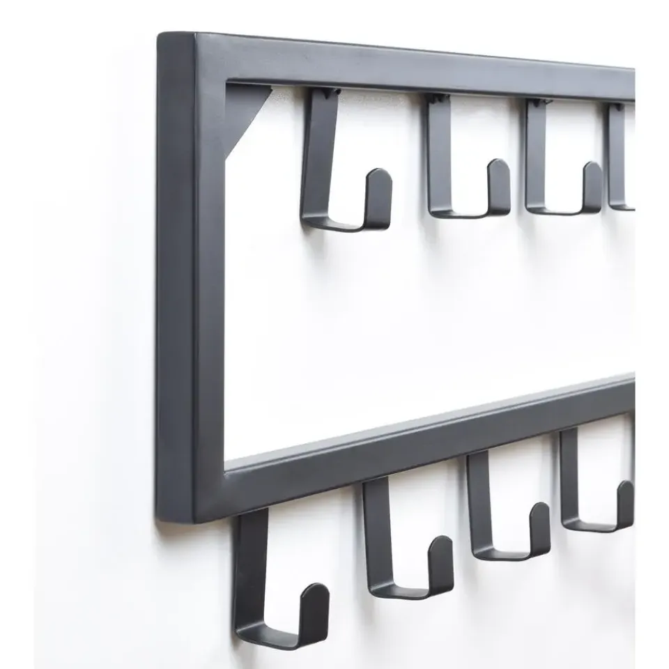 Loft24 LOFT42 Bono Small Kapstok - Zwart – Metaal – 9 haken - 50x26x4 New