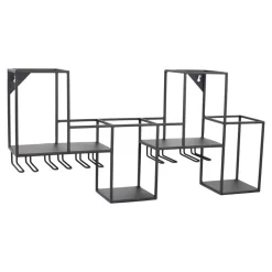 Loft24 LOFT42 Chardo Wandwijnrek - Metaal - Zwart New