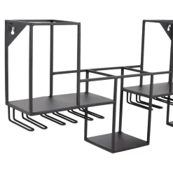 Loft24 LOFT42 Chardo Wandwijnrek - Metaal - Zwart New