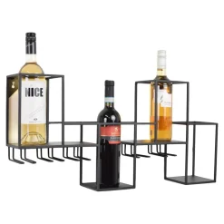Loft24 LOFT42 Chardo Wandwijnrek - Metaal - Zwart New