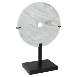 Loft24 LOFT42 Circle Ornament op Voet - Marmer - Metaal - Ø30 Online
