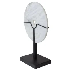 Loft24 LOFT42 Circle Ornament op Voet - Marmer - Metaal - Ø30 Online