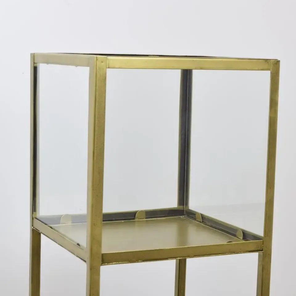 Loft24 LOFT42 Flint Staand Windlicht Antique Messing - Metaal Outlet