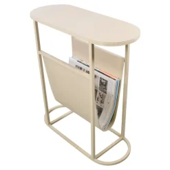 LOFT42 Frits Bijzettafel met Tijdschriften- of Krantenbak Beige Hot