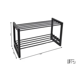Loft24 LOFT42 Hall Schoenenrek - Metaal - Zwart Online