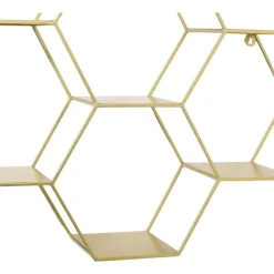 Loft24 LOFT42 Hexagon Wandrek Zeshoekig - Goud - 57x80x20 Discount