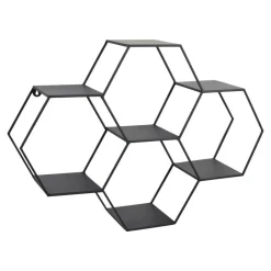 Loft24 LOFT42 Hexagon Wandrek Zeshoekig - Zwart - 57x80x20 Best