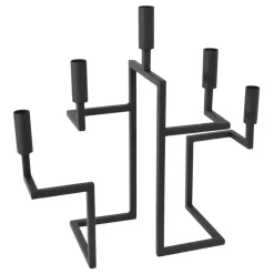 Loft24 LOFT42 Hook Kandelaar - 5 Kaarsen - Metaal - Mat Zwart - 44x42x16 New