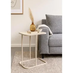Loft24 LOFT42 Inris Bijzettafel - Metaal - Beige -51x35x55 New