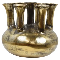 Loft24 LOFT42 Jenna Tulpenvaas XL - 7 Toeters - Antique Goud - Aluminium Outlet