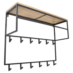 LOFT42 Jip Kapstok - 12 haken - Metaal - Zwart - 100x80x33 Sale