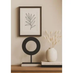 LOFT42 Joris Ornament op voet - Zwart Metaal Ø25cm