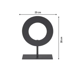 LOFT42 Joris Ornament op voet - Zwart Metaal Ø25cm