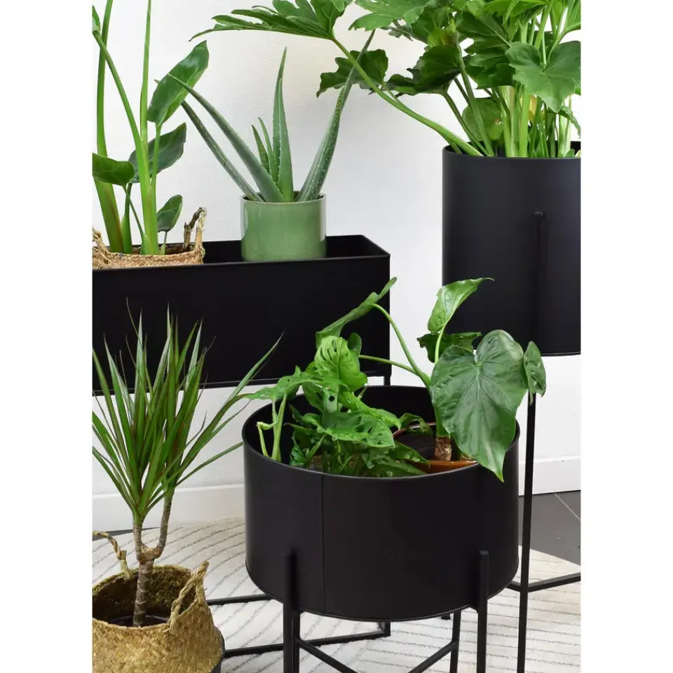 Loft24 LOFT42 Joy Plantenbak Rond - Metaal - Mat Zwart Outlet