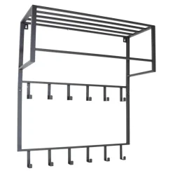 LOFT42 Kapstok Boris - Zwart – Metaal – 12 haken - 90x80x30 Discount