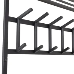 Loft24 LOFT42 Kapstok Jaimy - Zwart – Metaal – 6 dubbele haken - 80x80x30 Clearance