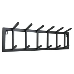 Loft24 LOFT42 Kapstok Jaimy Single - Zwart – Metaal – 6 dubbele haken - 80x24x12 Hot