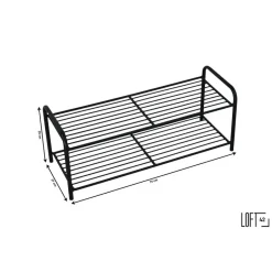 Loft24 LOFT42 Lace Schoenenrek - Metaal - Zwart Outlet