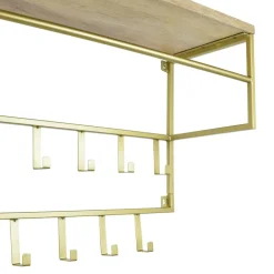 Loft24 LOFT42 Petri Kapstok - 15 haken - Metaal - Goud - 100x57x30 Clearance