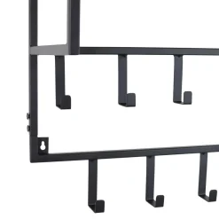 Loft24 LOFT42 Petri Kapstok - 15 haken - Metaal - Zwart - 100x57x30 New