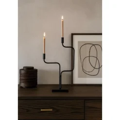 Loft24 LOFT42 Swing Kandelaar - 2 Kaarsen - Metaal - Mat Zwart -67x37x16