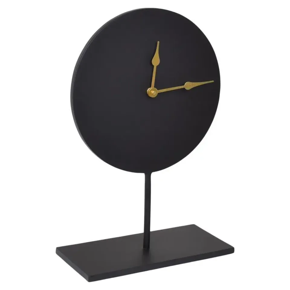 Loft24 LOFT42 Tafelklok Ben - Zwart - Metaal - 38x25x12 Online