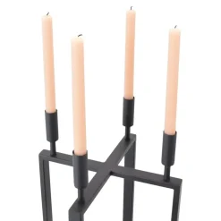 Loft24 LOFT42 Vloerkandelaar Birk 4 kaarsen - Zwart metaal Hot