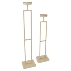 Loft24 LOFT42 Vloerkandelaar Set Flame - Beige metaal Online