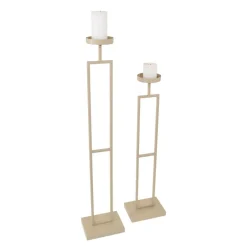 Loft24 LOFT42 Vloerkandelaar Set Flame - Beige metaal Online