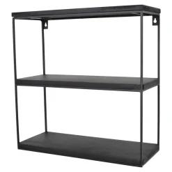 Loft24 LOFT42 Wally Wandrek met Zwart Mangohout - Metaal - 45x45x18 Clearance