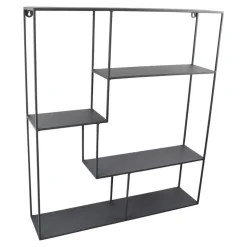 Loft24 LOFT42 Wally Wandrek Rechthoek - Metaal - Mat Zwart - 80x70x15 Discount