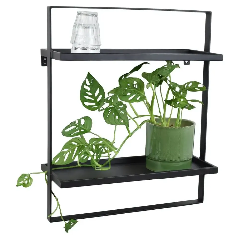 Loft24 LOFT42 Wandrek Dymo - Zwart – Metaal – 60x50x15 Online