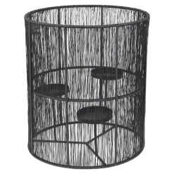 Loft24 LOFT42 Wira kandelaar met 3 schotels - Metaal - Zwart - Ø28x32 New