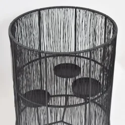 Loft24 LOFT42 Wira kandelaar met 3 schotels - Metaal - Zwart - Ø28x32 New