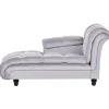 Beliani LORMONT - Chaise longue - Grijs - Rechterzijde - Fluweel Hot