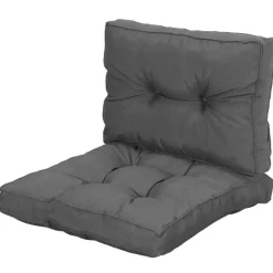 Leen Bakker Loungekussen Florence rug - grijs - 60x43 cm