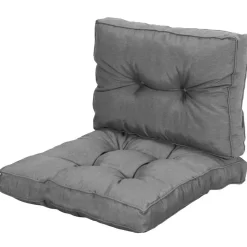 Leen Bakker Loungekussen Florence rug - grijs - 60x43 cm