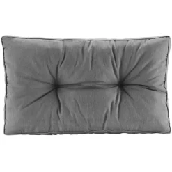 Leen Bakker Loungekussen Florence rug - grijs - 73x43 cm Clearance