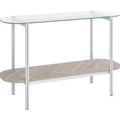 Leen Bakker LOVELL - Sidetable - Lichtbruin/Zilver - Hout Sale