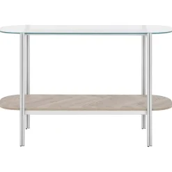 Leen Bakker LOVELL - Sidetable - Lichtbruin/Zilver - Hout Sale