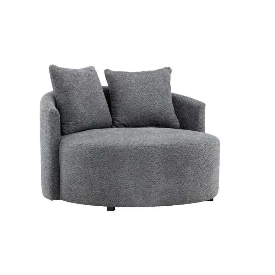 Fjôrd Loveseat Teddy Grijs - Zithoogte 40cm - 118x118x72cm - Kelso Online