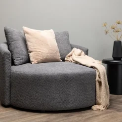 Fjôrd Loveseat Teddy Grijs - Zithoogte 40cm - 118x118x72cm - Kelso Online