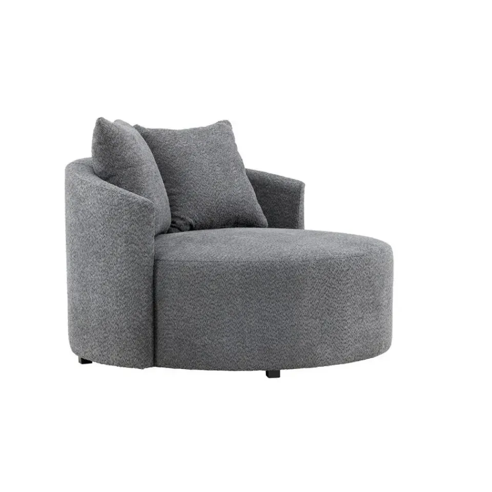 Fjôrd Loveseat Teddy Grijs - Zithoogte 40cm - 118x118x72cm - Kelso Online