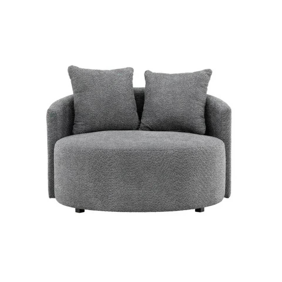 Fjôrd Loveseat Teddy Grijs - Zithoogte 40cm - 118x118x72cm - Kelso Online