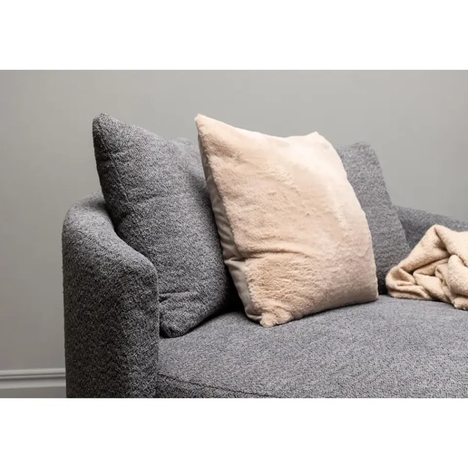 Fjôrd Loveseat Teddy Grijs - Zithoogte 40cm - 118x118x72cm - Kelso Online
