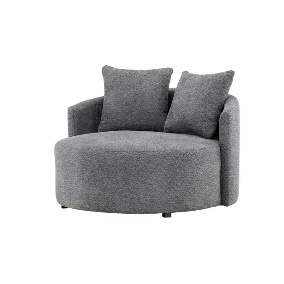 Fjôrd Loveseat Teddy Grijs - Zithoogte 40cm - 118x118x72cm - Kelso Online