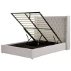 Beliani LUBBON - Bed met opbergruimte - Lichtgrijs - 140 x 200 cm - Fluweel New