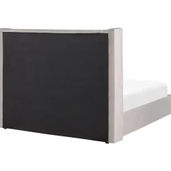 Beliani LUBBON - Bed met opbergruimte - Lichtgrijs - 140 x 200 cm - Fluweel New